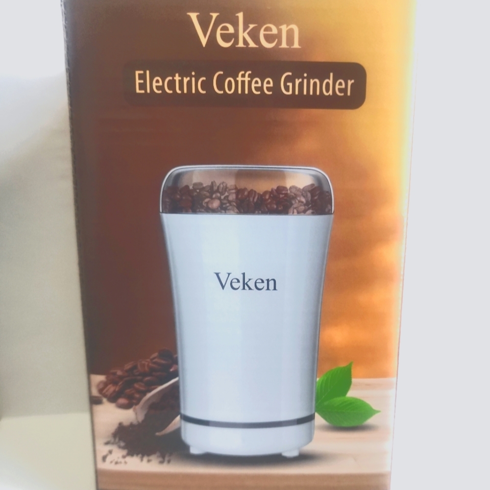 Electric Coffee/Spice/Herb/Grain Grinder (Portable/Small/White)